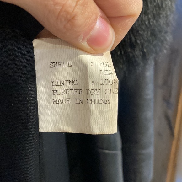 Vintage architect leather & fox fur trench coat - Picture 5 of 10